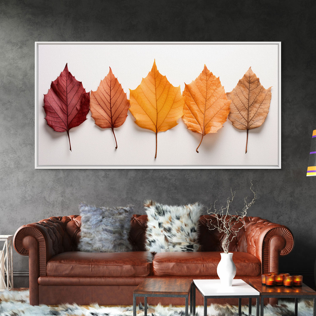 Autumn Leaves Photography Study, Framed Canvas Print, Fall Decor, Autumn Decor, Fall Centerpiece, Seasonal Art, Fall Centerpiece, Fall Art