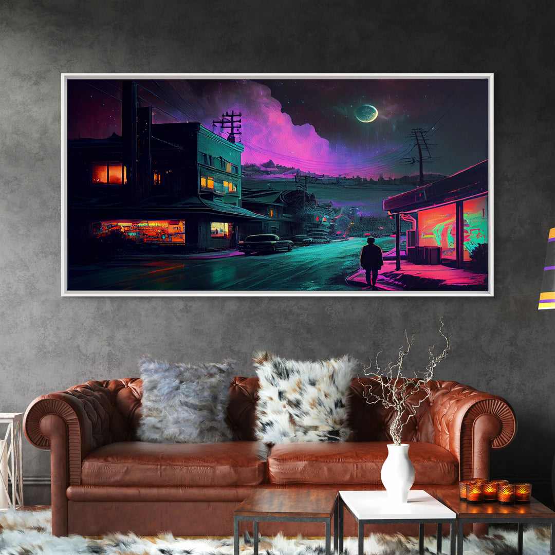 Scifi Art, Framed Canvas Print, Night Of The Comet