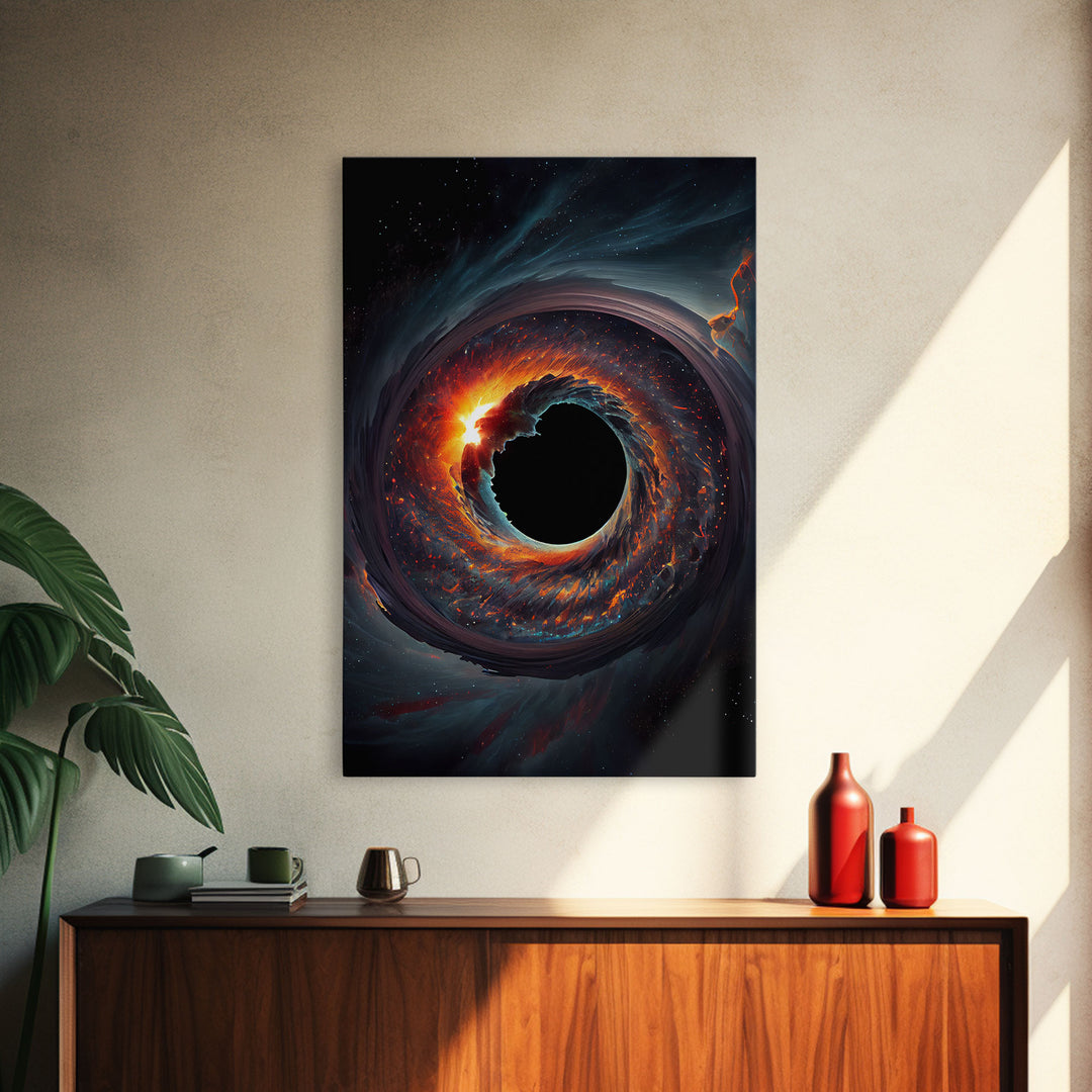 Eye Of the Storm, Galaxy art, framed canvas print, unique space decor