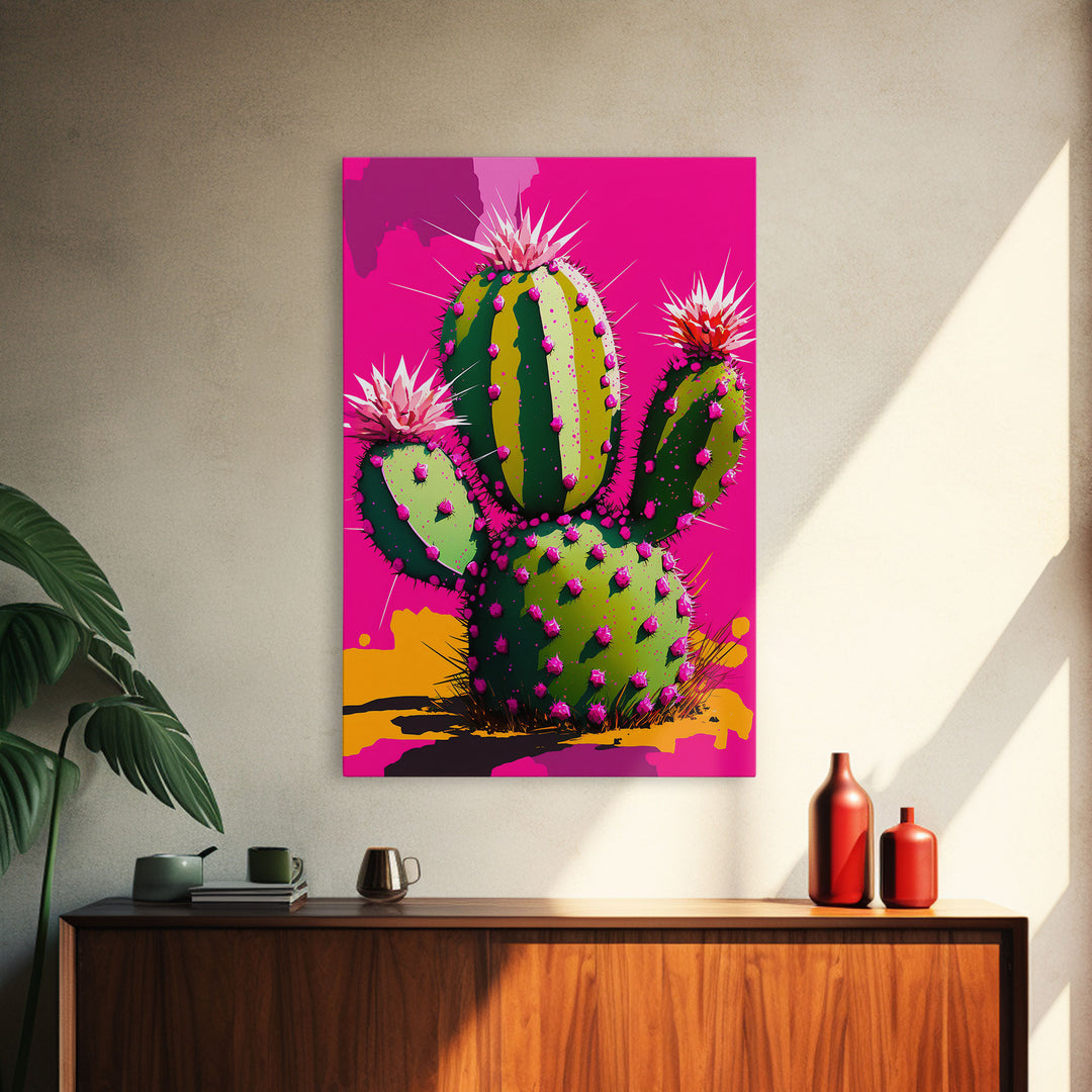 Cactus Print - Cactus Wall Art - Cactus Decor - Modern Desert Print - Southwestern Decor - Cactus Decor -  Bright Wall Art - Pop Art Style