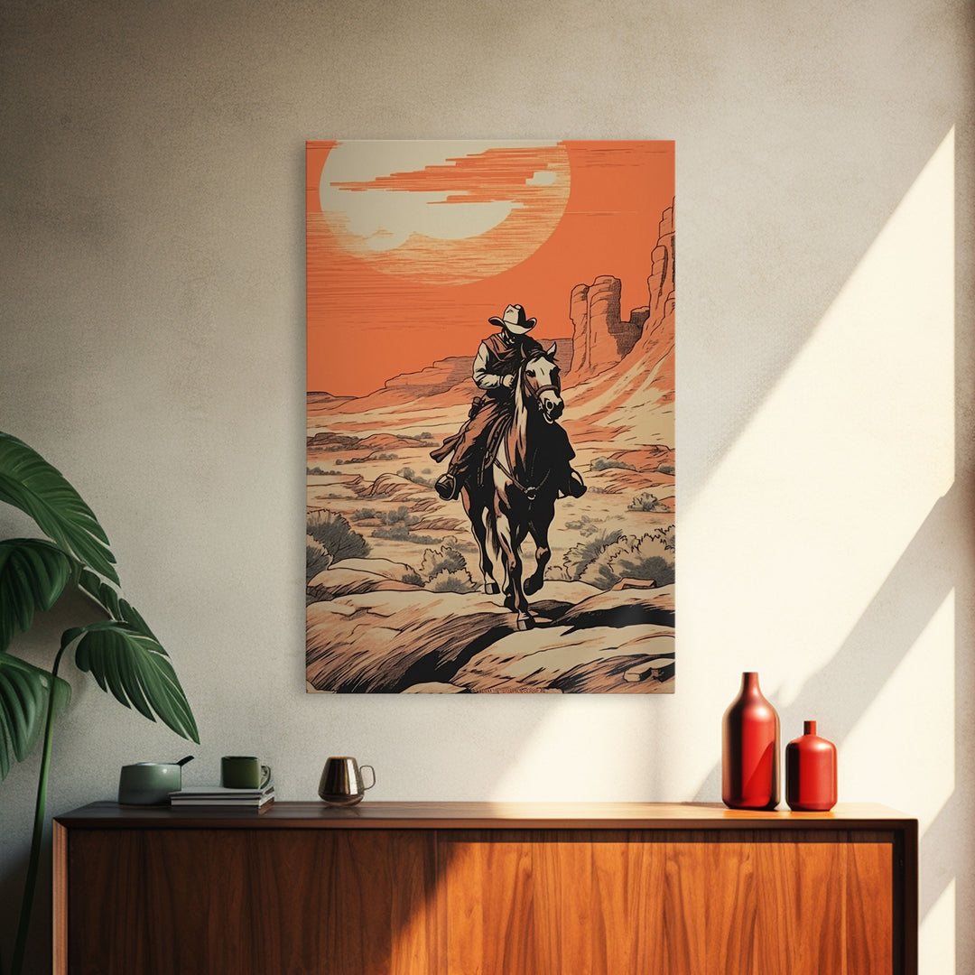 Lonely Cowboy Canvas Print