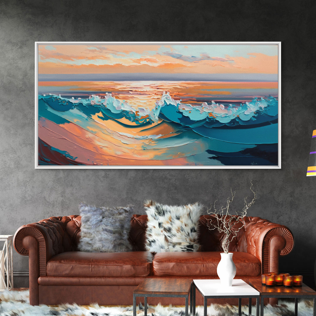 Sunset Wall Art Prints, Ocean Art, Ocean Canvas Art, Sea Prints, Seascape Art, Bedroom Wall Art, Framed Canvas Print