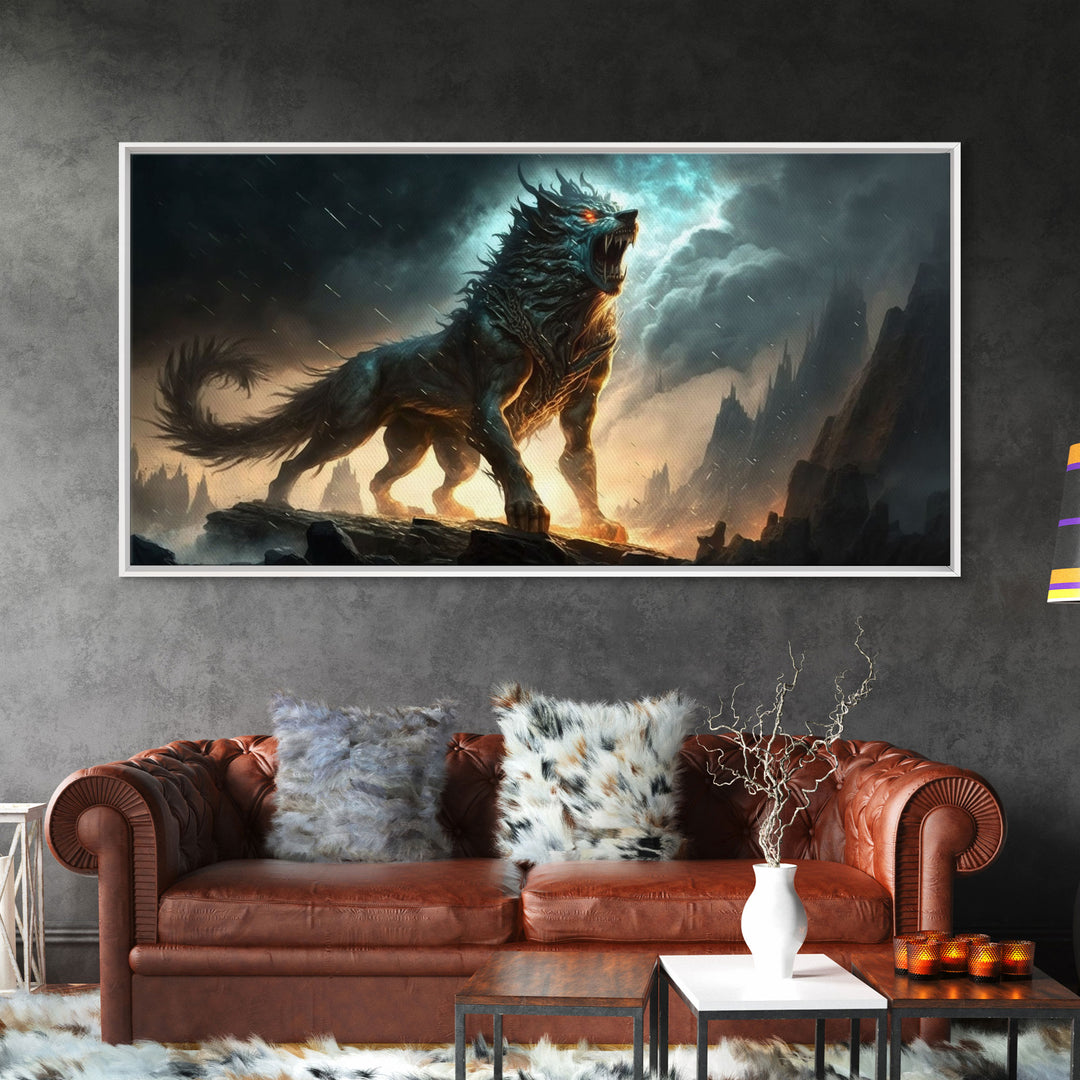 Fenrir, Fenrisúlfr, Norse Mythology, Hróðvitnir, Vánagandr, Vanargand, Fantasy Wolf Art, Nordic Fantasy Art