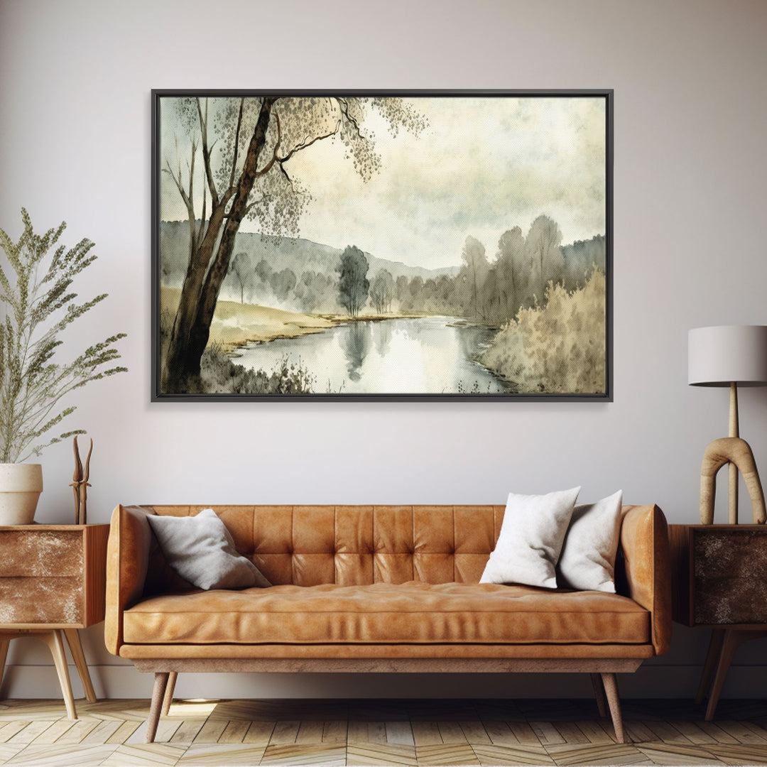 Wall Art Oil Painting Landscape Canvas Print, Framed Art, Nature Study Nature Framed Large Gallery Art, Minimalist Art Ready to Hang