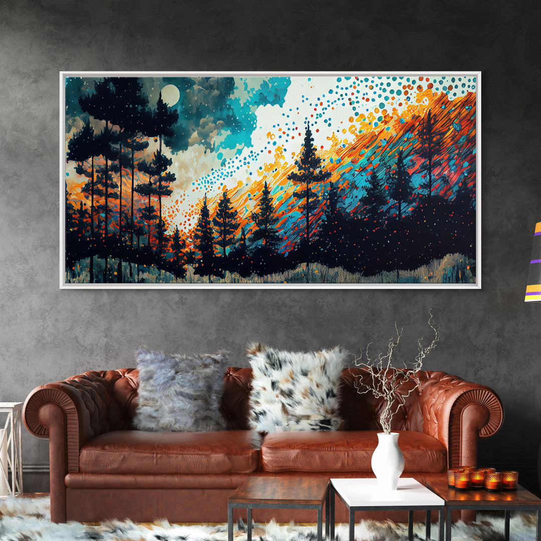 Crystal Pine Tree Art, Framed Canvas Print, Pine Tree Canvas, Pine Tree Artwork, Pine Tree Canvas Art