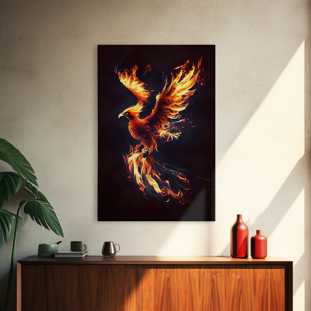 Canvas Print Of "The Phoenix" - Rebirth Art - Framed Canvas Art - Framed Wall Art