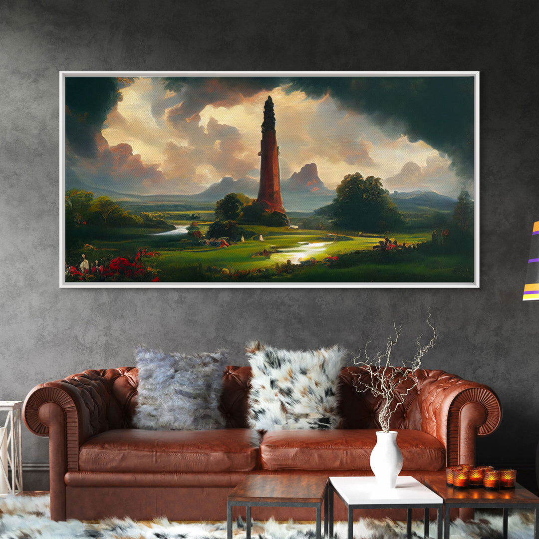 Dark Tower, High Fantasy Art Canvas Print, unique wall art, fantasy concept art