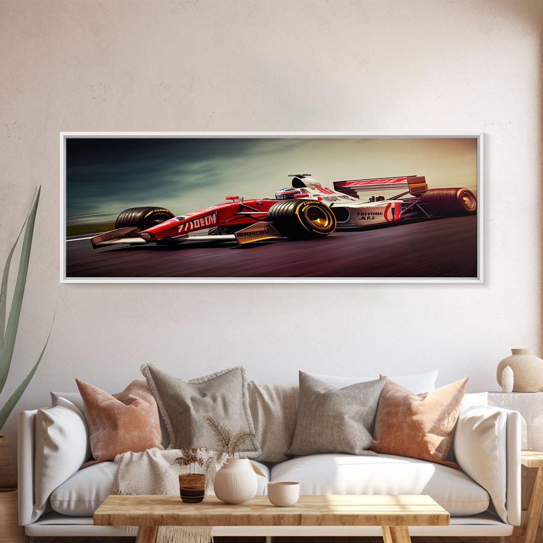 Formula 1 wall art print Motivation office wall decor Formula one car poster Modern living room home decor F1 Large framed canvas gifts