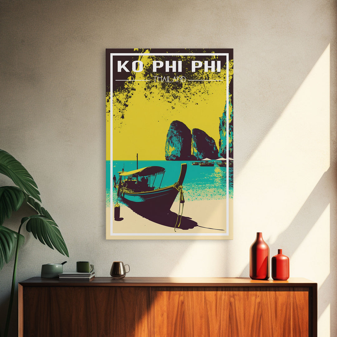 Ko Phi Phi Wall Art, Thailand Poster, Island Wall Art, Asia Wall Print, Travel Wall Print, Travel Poster, Travel Wall Art, Canvas Wall Print