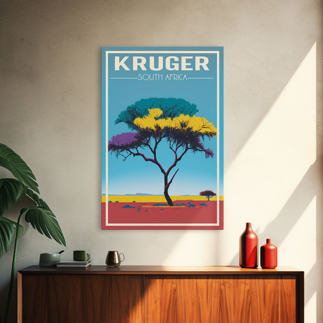 Kruger National Park Wall Art, South Africa Poster, African Wall Art, Travel Wall Print, Travel Poster, Travel Wall Art, Canvas Wall Print