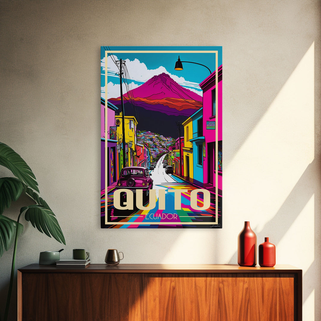 Quito Wall Art, Ecuador Poster, South America Art Print, Travel Wall Print, Travel Poster, Travel Wall Art, Canvas Wall Print