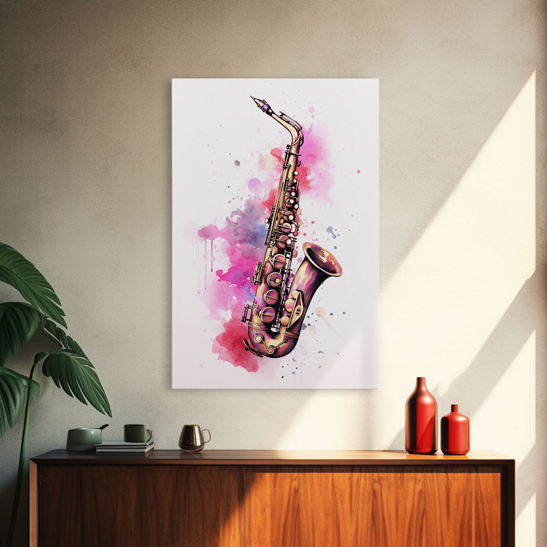 Saxophone Graffiti Wall Art, Saxophone Gifts, Cool Musical Wall Art, Unique Gift, Gift For Musician, Musical Art