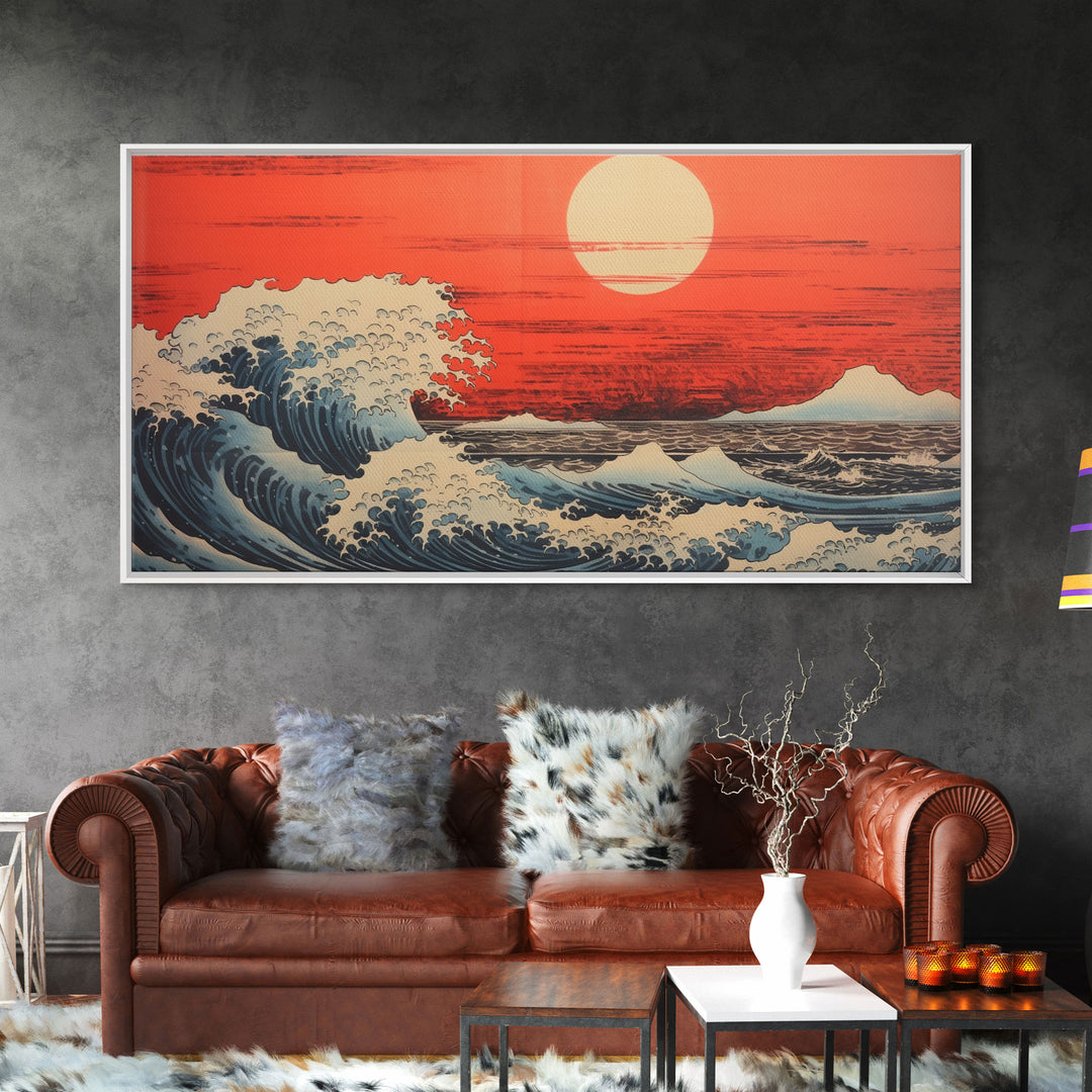 Sunset Print, Ocean Wave Wall Art, Seascape Art, Wave Wall Art, Panoramic Art, Wall Art, Canvas Art, Landscape Art, Southern Wall Art, Print