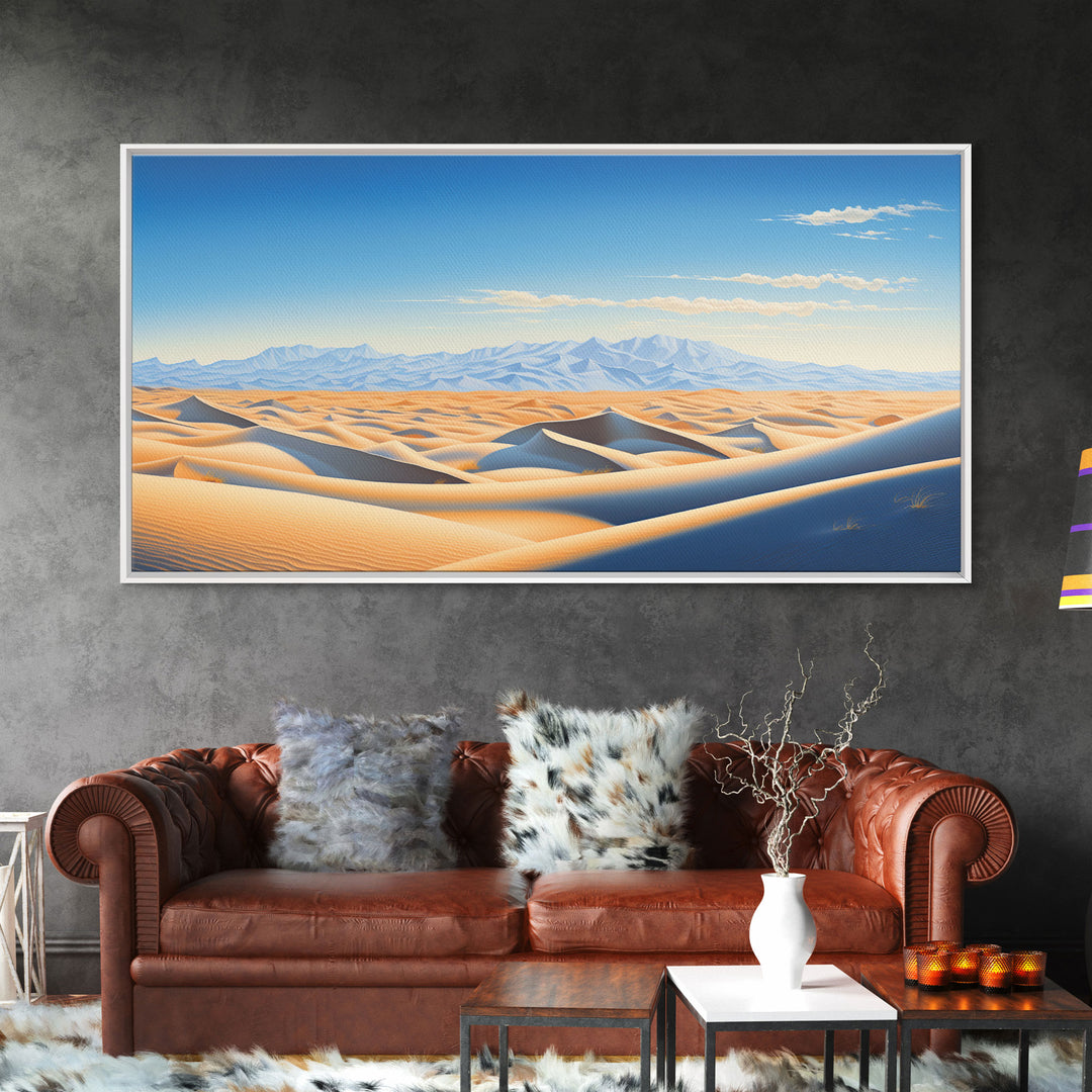 Desert Art, Framed Canvas Print, Landscape Painting, Poster Art, Desert Art Print, Saharan Desert, Sahara, Southwestern Art, Boho Decor