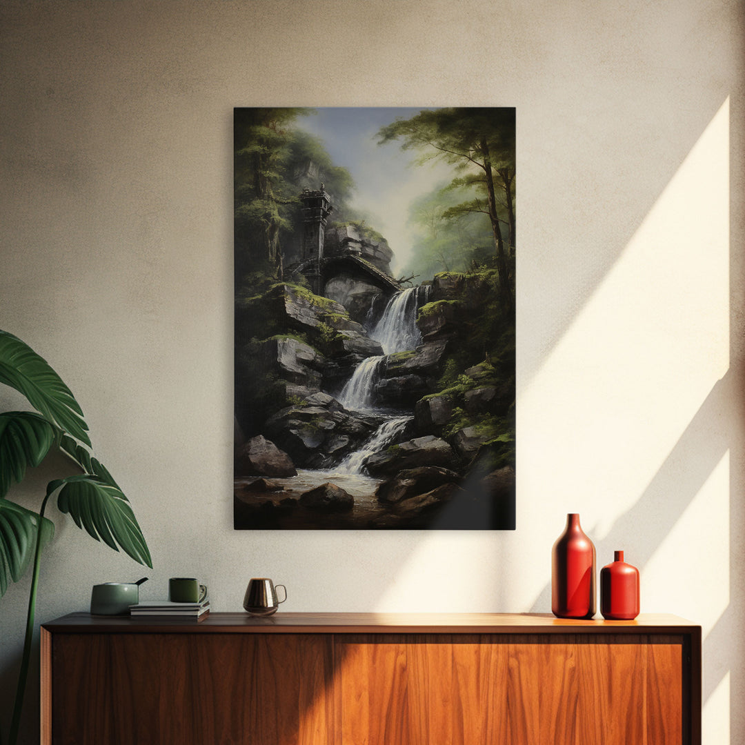 Waterfalls Wall Art, Nature Art Print, River Art, Canvas Print, Wall Art, Vertical Art, Farmhouse Wall Decor, Bedroom Prints, Unique Gift