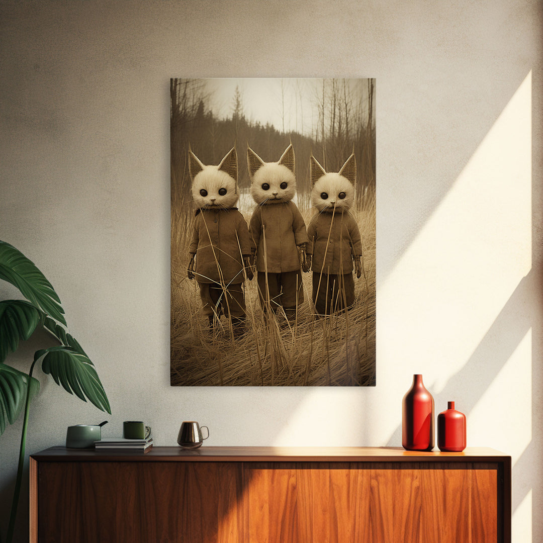 The Bunny Boys, Spooky Halloween Art, Scary Wall Decor, Spooky / Creepy Halloween Decor, Cursed / Haunted Art