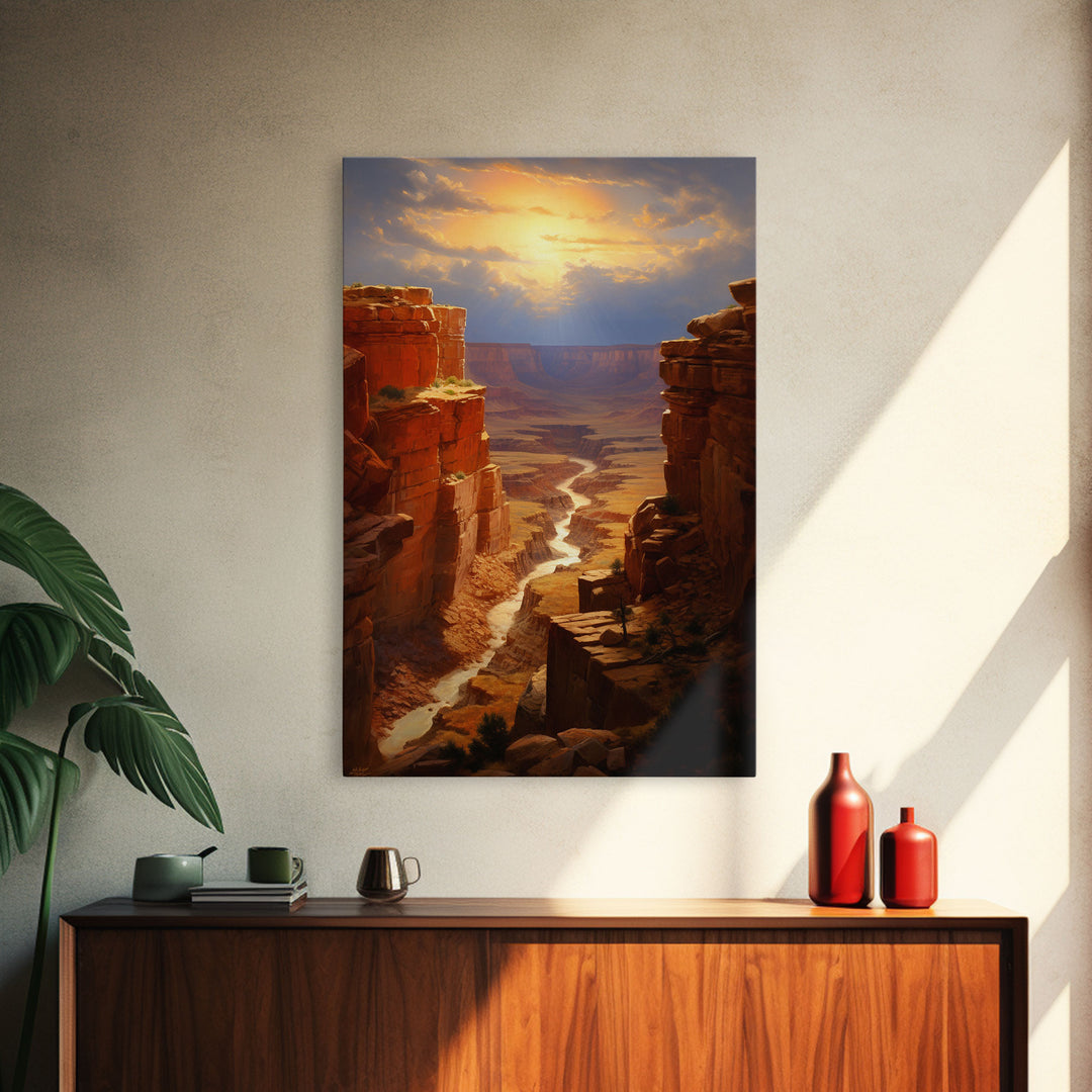 Canyon Wall Art, River Wall Print, Landscape Print, Canvas Print, Wall Art, Vertical Art, Family Room Wall Art, Home Decor Prints, RV Decor