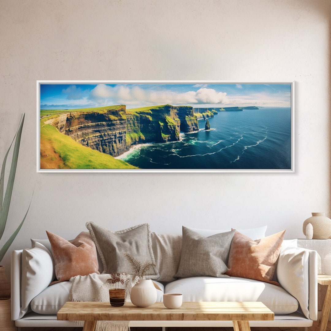 Panoramic of the Cliffs Of Moher Ireland, Extra Large Wall Art, Panoramic Wall Art, Panoramic Print, Landscape Photography, Landscape Print