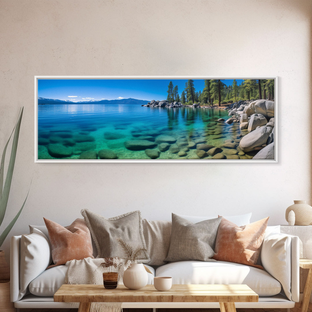 Panoramic Print of Lake Tahoe California, Extra Large Wall Art, Panoramic Wall Art, Panoramic Landscape Print, Landscape Photography