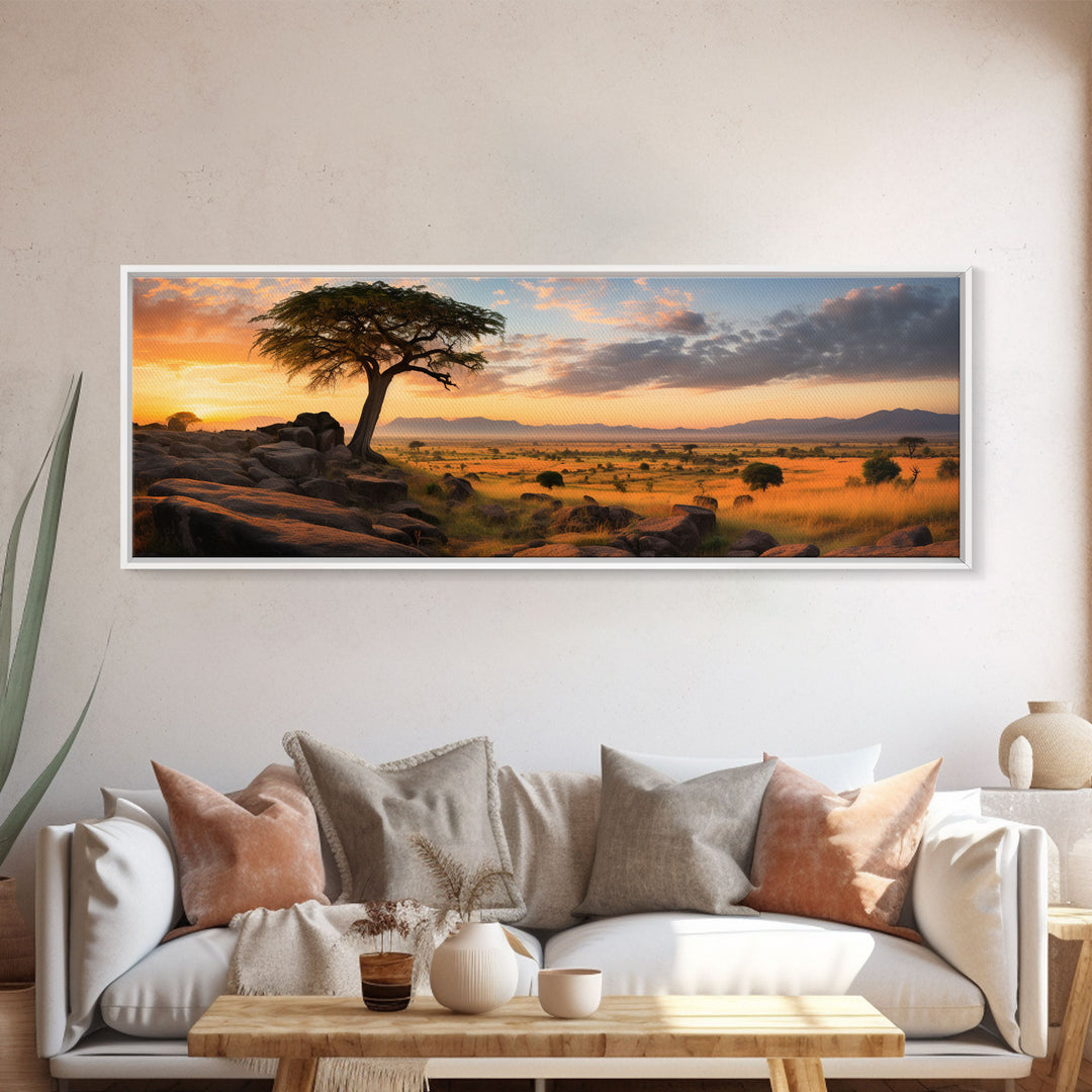 Panoramic Print of The Serengeti in Tanzania Extra Large Wall Art, Panoramic Wall Art, Panoramic Landscape Print, Landscape Photography