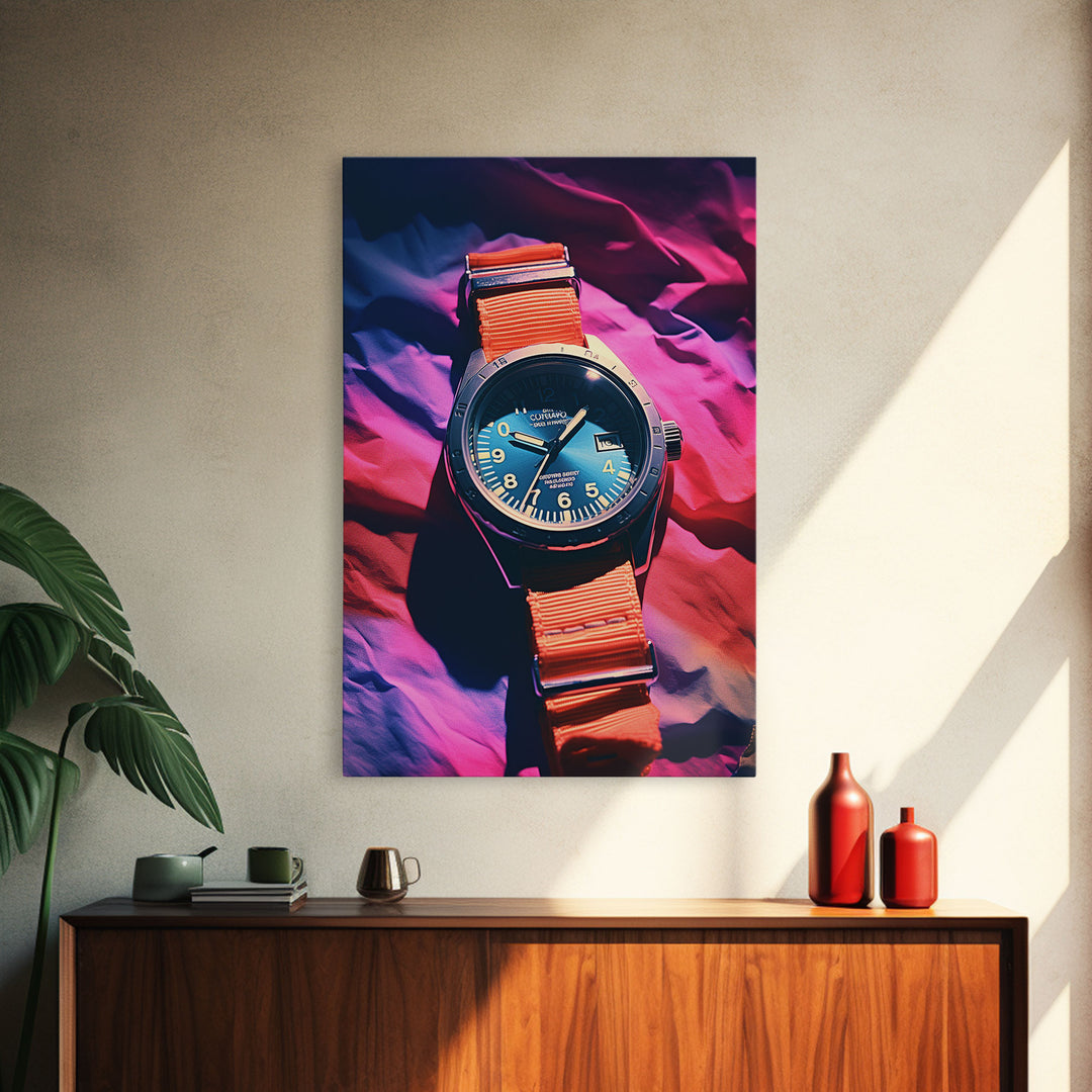 Wristwatch, Modern Wall Art, Wrist Watch, Canvas Print, Wall Hanging, Portrait Art, College Dorm Decor, Gift For The Home, Entryway Prints