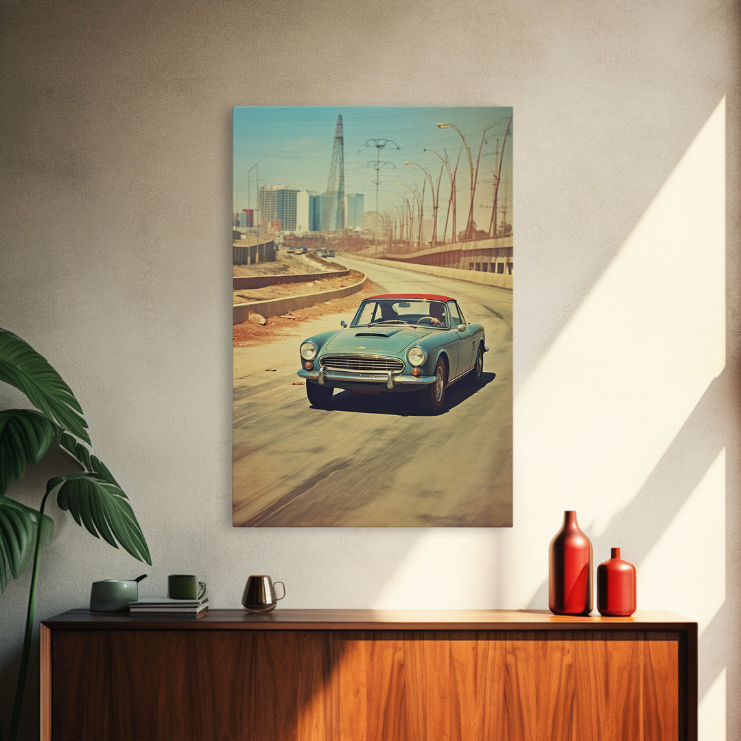 Classic Car Wall Art, Canvas Print, Wall Hanging, Portrait Art, Car Lover Gift, Sports Car Wall Art, Appreciation Gift, Apartment Wall Decor