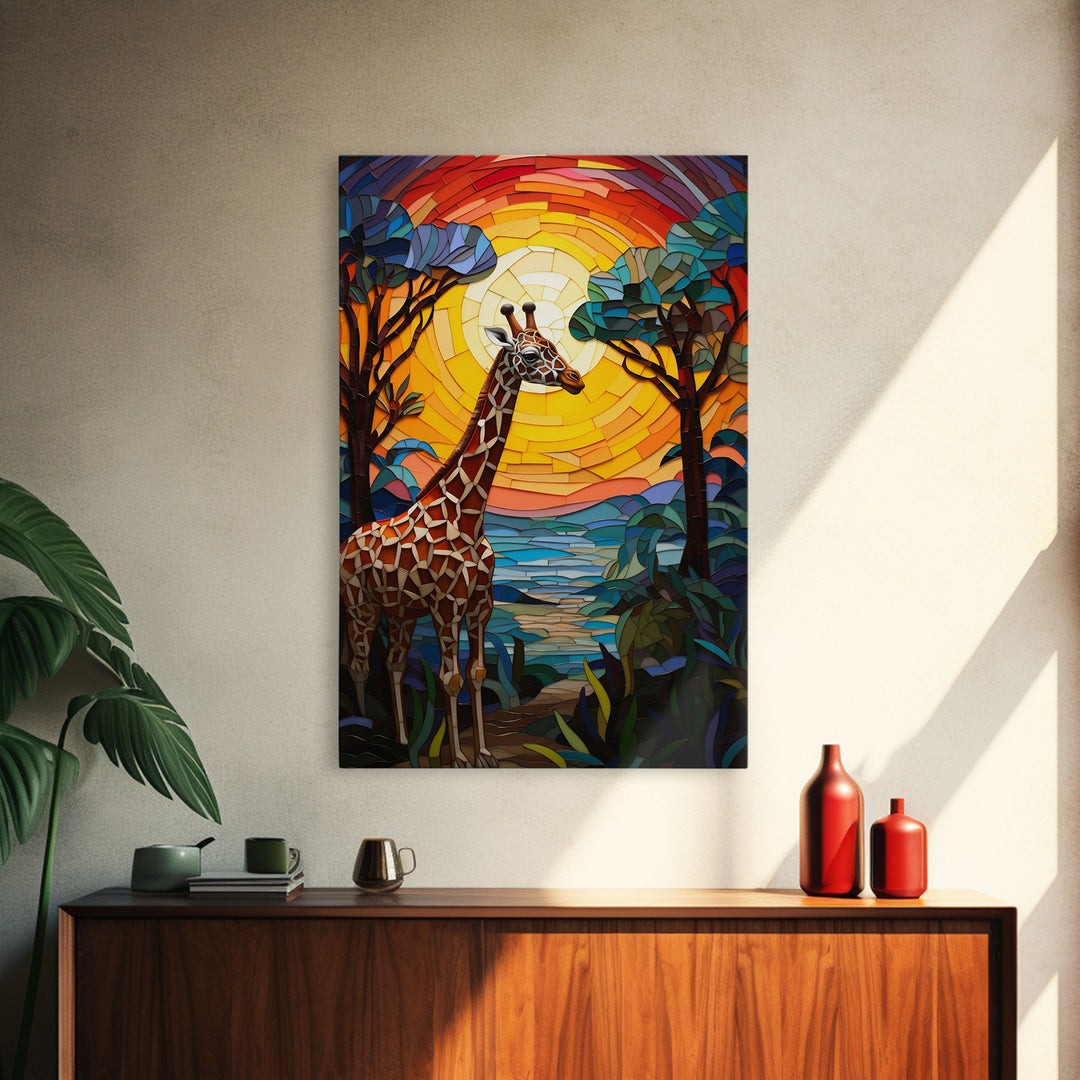 Giraffe Decor, Nursery Wall Decor, Canvas Print, Wall Hanging, Portrait Art, Giraffe Gift, Playroom Art, Safari Art, Entryway Prints