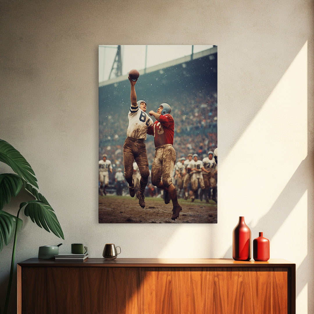 The Love Of The Game, 1920s Football, Framed Canvas Print, Footfall Fan Gift, Gift For Football Fan, Christmas Gift