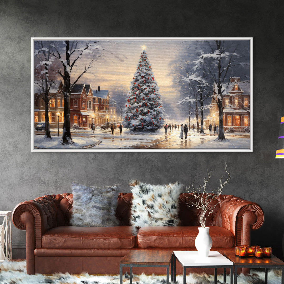 The Christmas Winter Wonderland Framed Canvas Print - Christmas Decoration - Christmas Art - Christmas Living Room Decor Christmas Wall Art