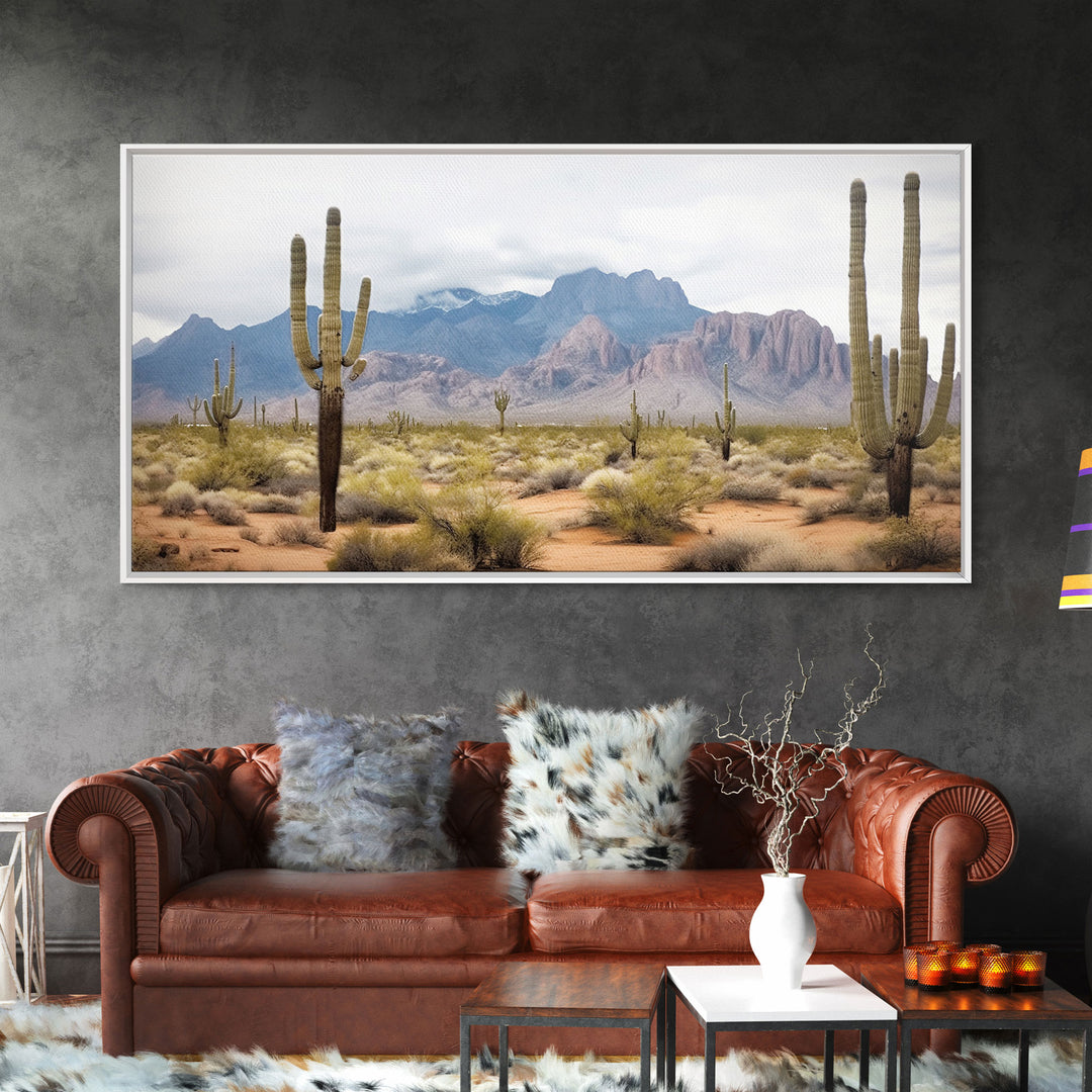 Desert Wall Art, Desert Decor, Framed Canvas Print, Desert Photography, Cactus Wall Art, Southwestern Decor, Landscape Prints, Boho Wall Art