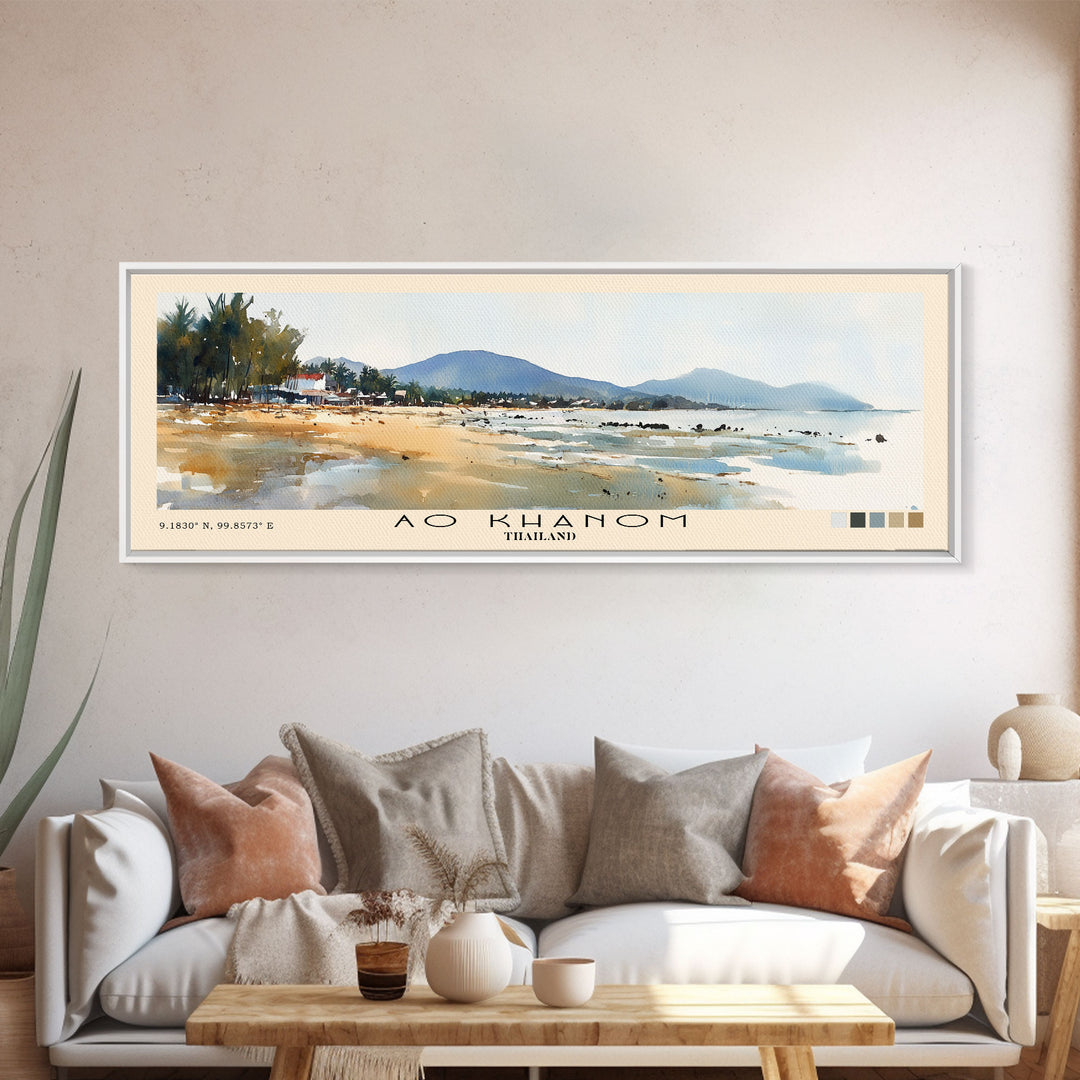 Ao Khanom, Thailand Watercolor Print, Vacation Gift, Thailand Wall Art, Vacation Wall Art, Vacatation Memories, Beach Decor, Beach Or Lakehouse Art