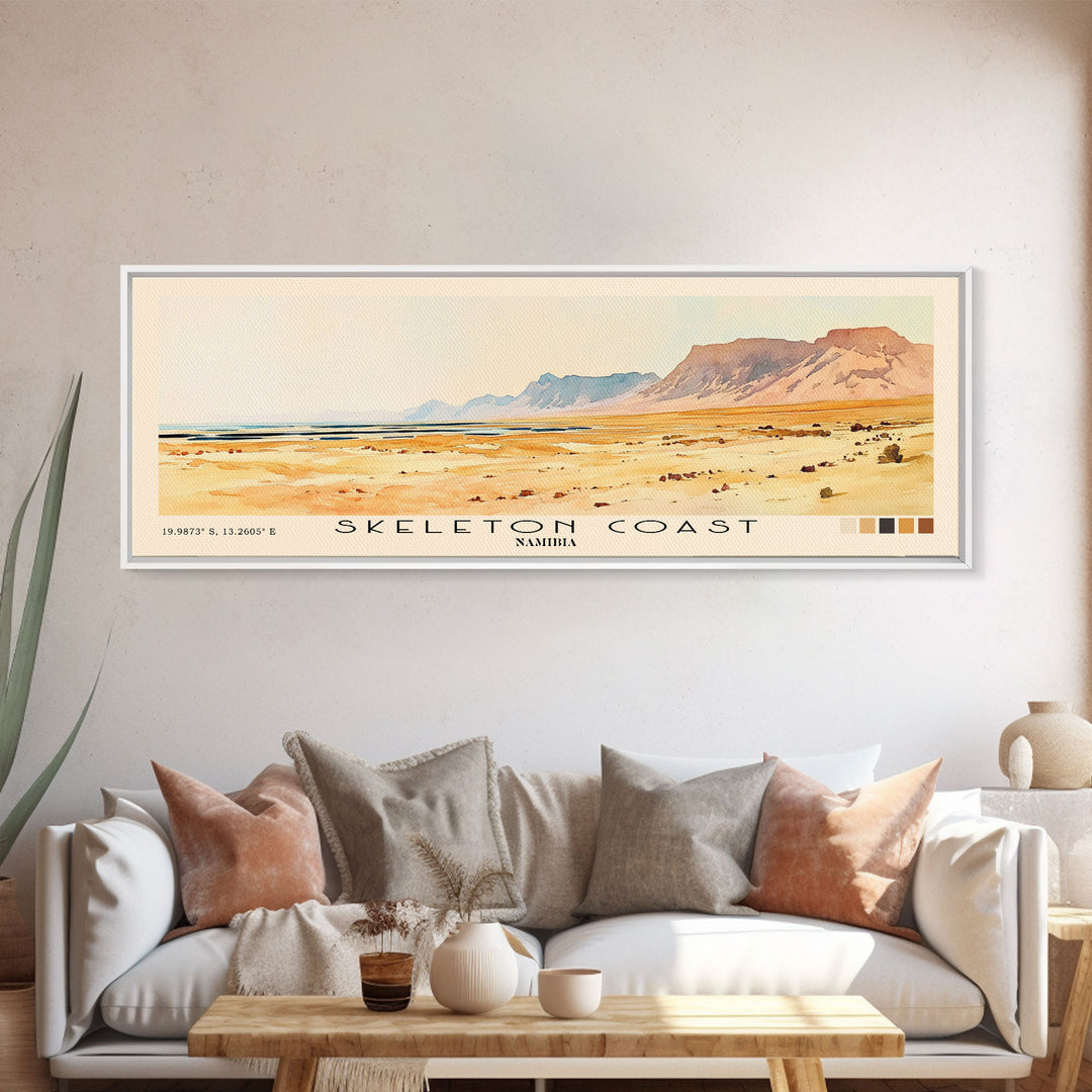 Skeleton Coast, Namibia Watercolor Print, Vacation Gift, Namibia Wall Art, Vacation Wall Art, Vacatation Memories, Beach Decor, Beach Or Lakehouse Art