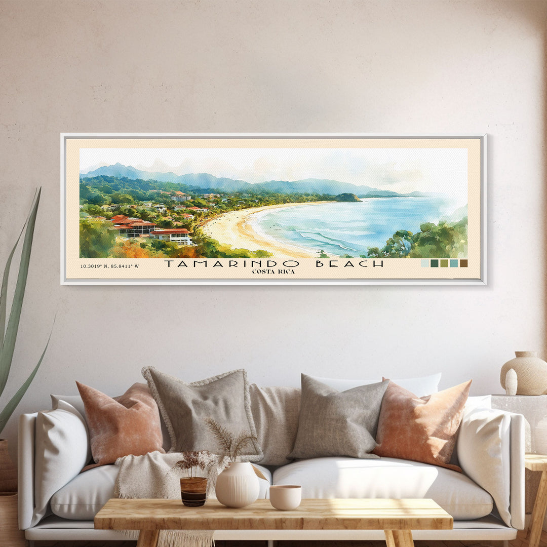 Tamarindo Beach, Costa Rica Watercolor Print, Vacation Gift, Costa Rica Wall Art, Vacation Wall Art, Vacatation Memories, Beach Decor, Beach Or Lakehouse Art