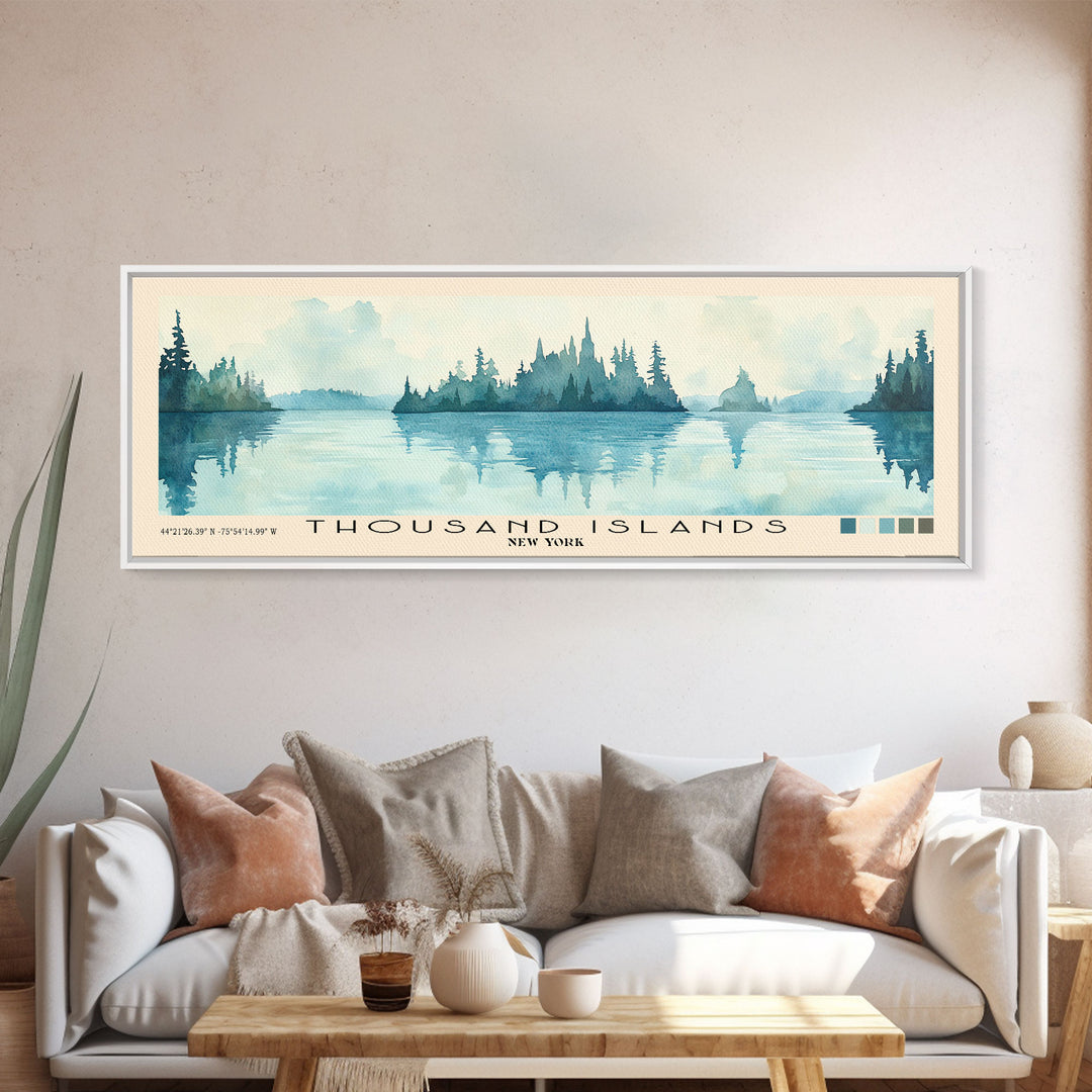 Thousand Islands, New York Watercolor Print, Vacation Gift, New York Wall Art, Vacation Wall Art, Vacatation Memories, Beach Decor, Beach Or Lakehouse Art