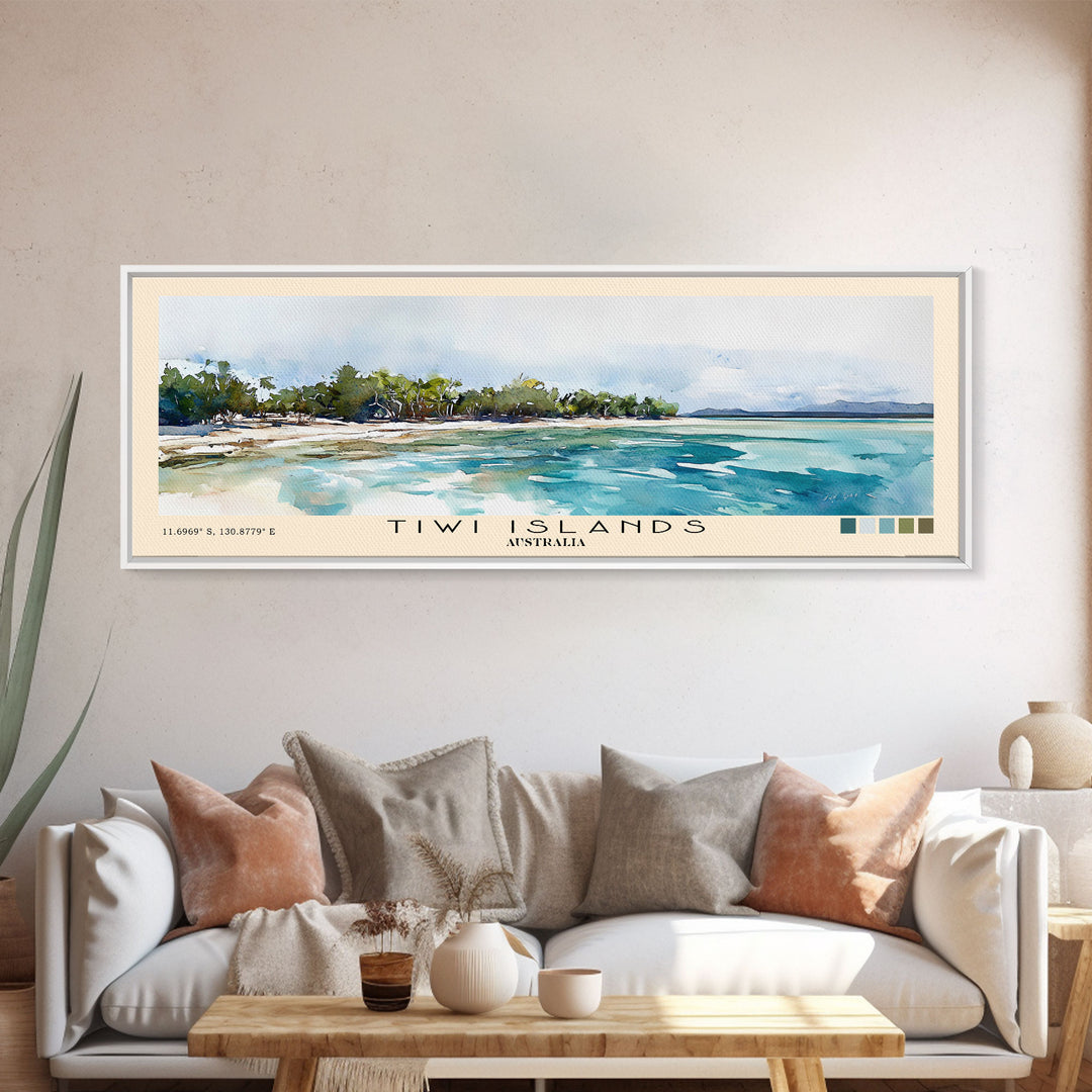 Tiwi Islands, Australia Watercolor Beach Print, Vacation Gift, Australia Wall Art, Beach Painting, Beach Decor, Beach Painting