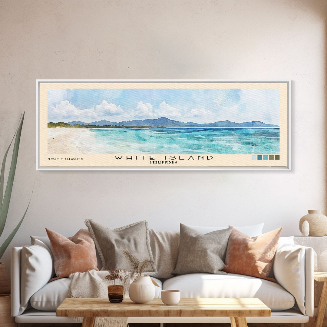 White Island, Philippines Watercolor Print, Vacation Gift, Philippines Wall Art, Vacation Wall Art, Vacatation Memories, Beach Decor, Beach Or Lakehouse Art