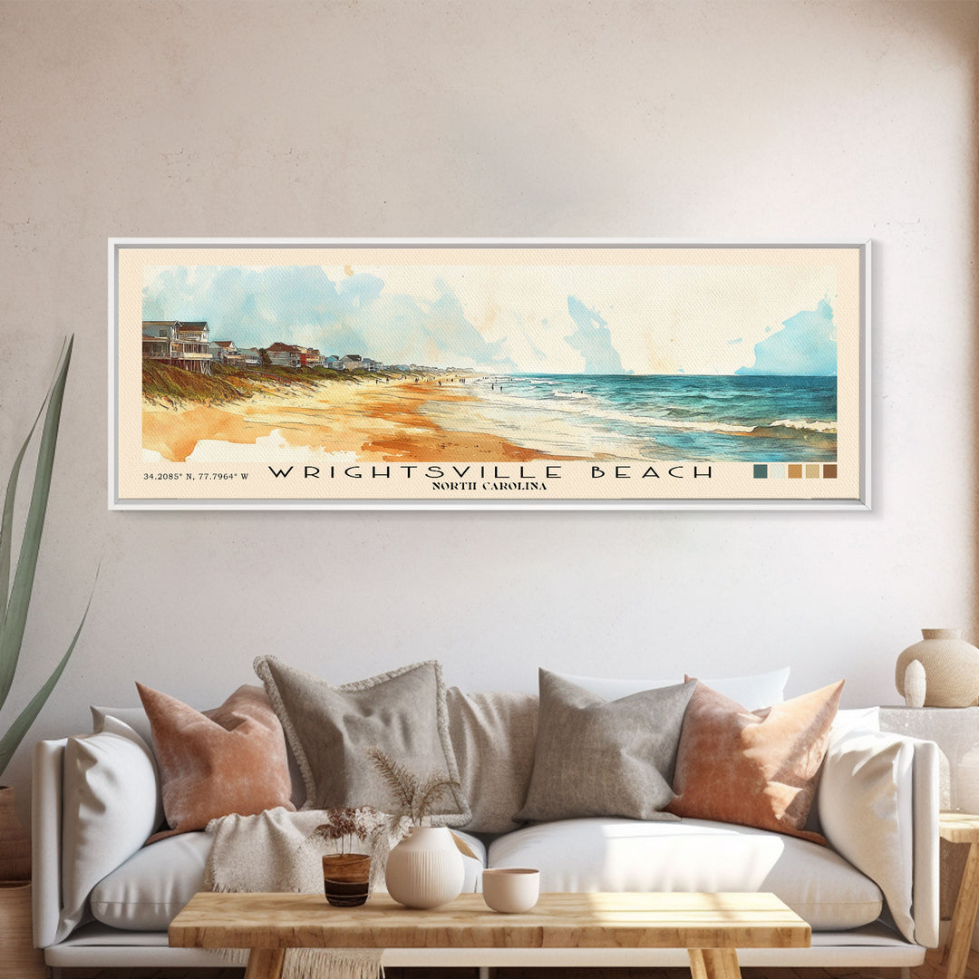 Wrightsville Beach, North Carolina Watercolor Print, Vacation Gift, North Carolina Wall Art, Beach Painting, Beach Decor, Beach Or Lakehouse Art