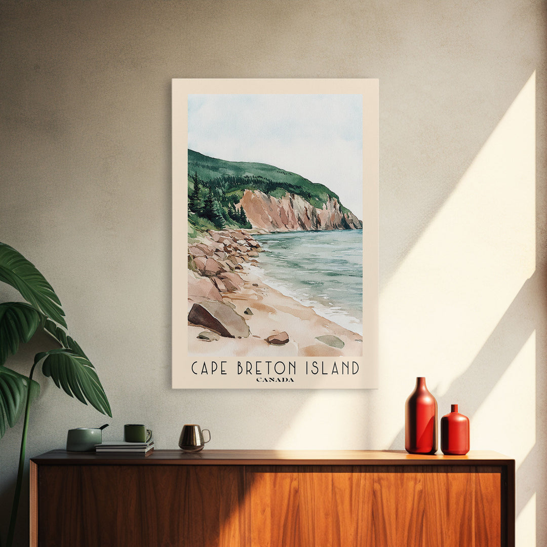 Cape Breton Island, Canada Watercolor Print, Vacation Gift, Canada Wall Art, Beach Painting, Beach Decor, Beach Or Lakehouse Art