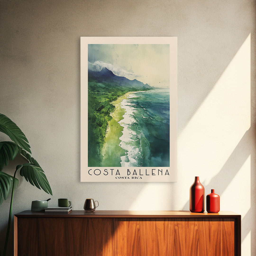 Costa Ballena, Costa Rica Watercolor Print, Vacation Gift, Costa Rica Wall Art, Beach Painting, Beach Decor, Beach Or Lakehouse Art