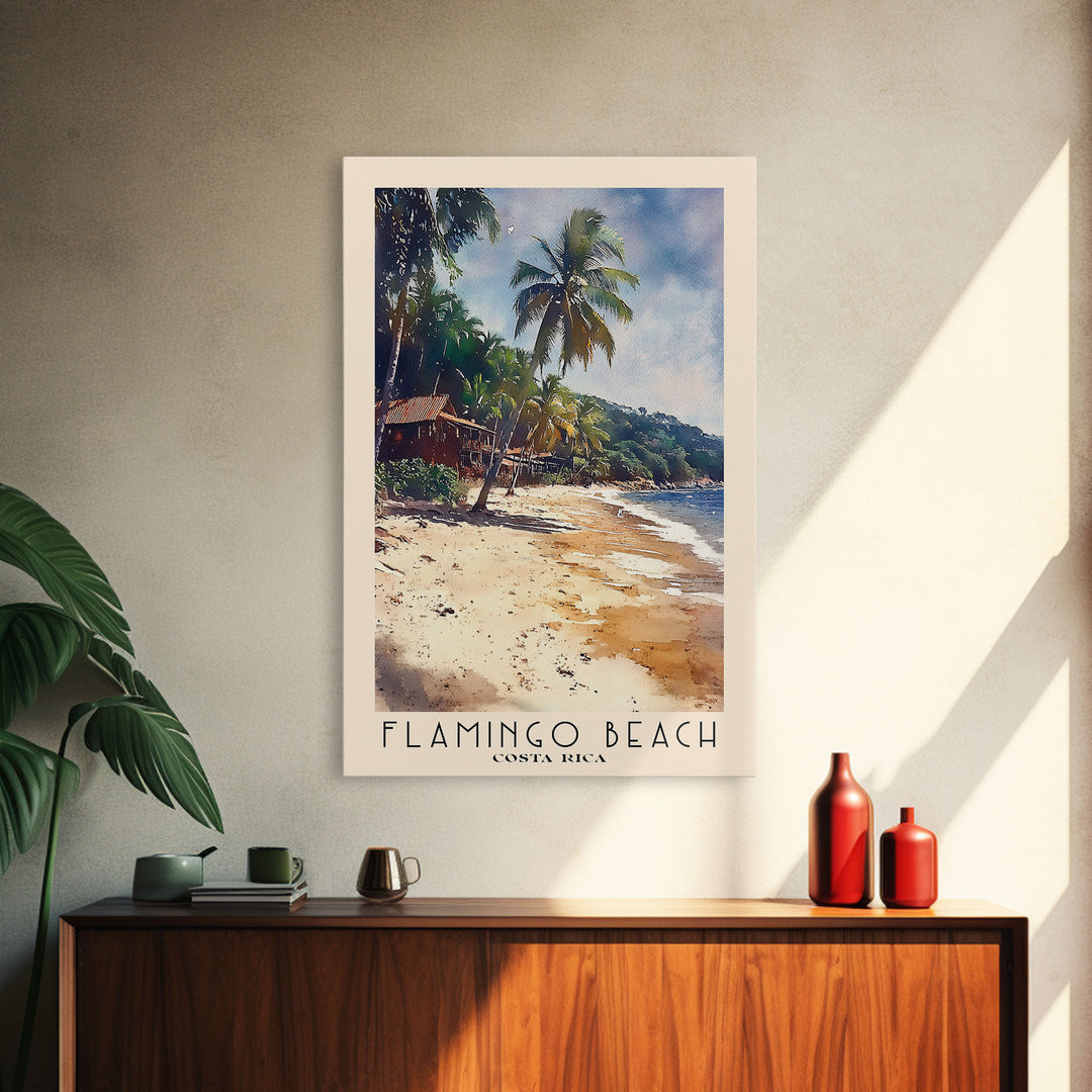 Flamingo Beach, Costa Rica Watercolor Print, Vacation Gift, Costa Rica Wall Art, Vacation Wall Art, Vacatation Memories, Beach Decor, Beach Or Lakehouse Art