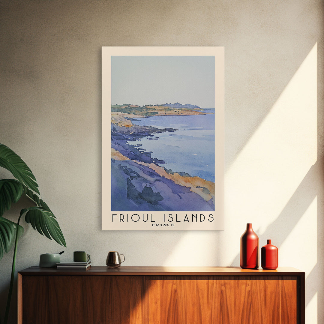 Frioul Islands, France Watercolor Print, Vacation Gift, France Wall Art, Vacation Wall Art, Vacatation Memories, Beach Decor, Beach Or Lakehouse Art