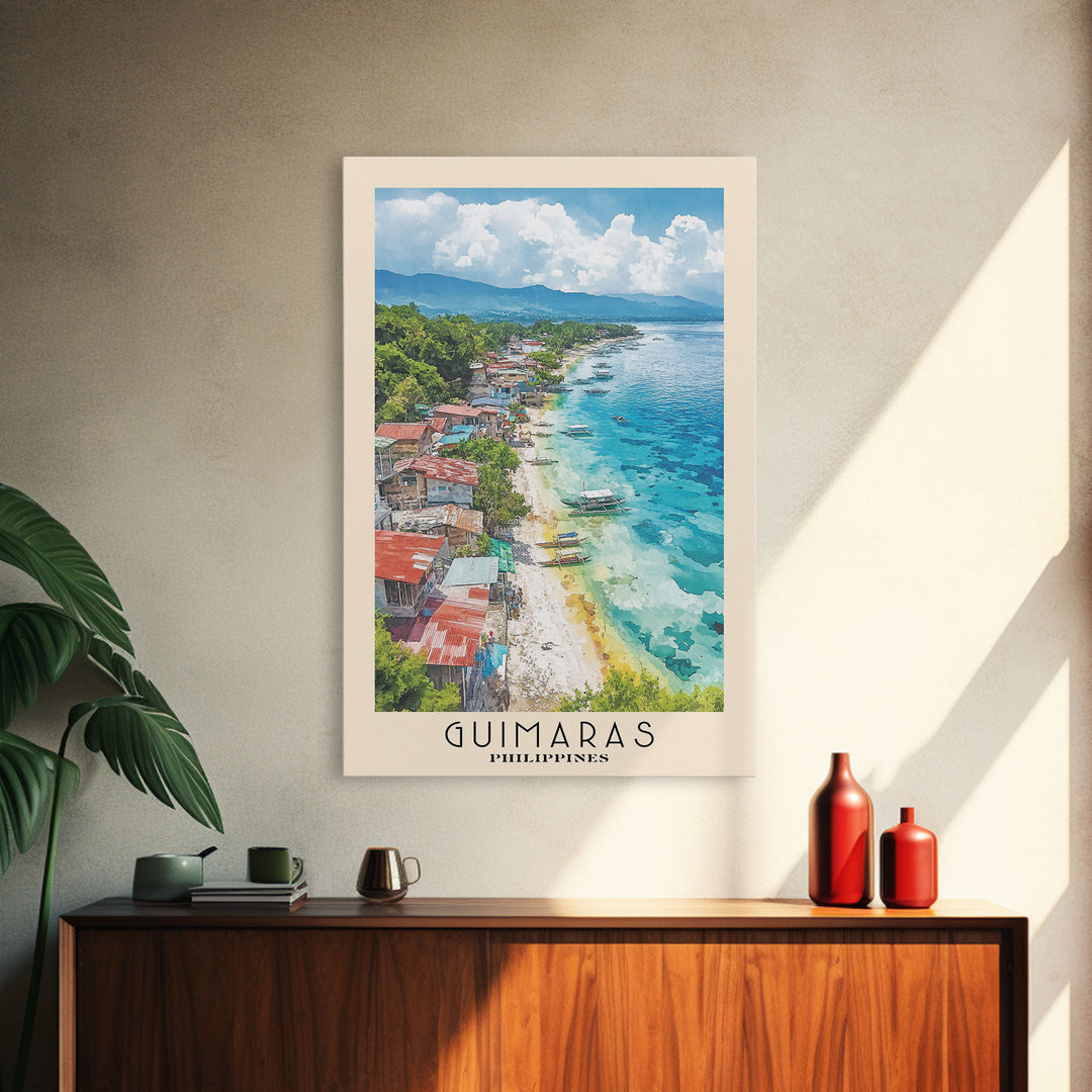 Guimaras, Philippines Watercolor Print, Vacation Gift, Philippines Wall Art, Beach Painting, Beach Decor, Beach Or Lakehouse Art