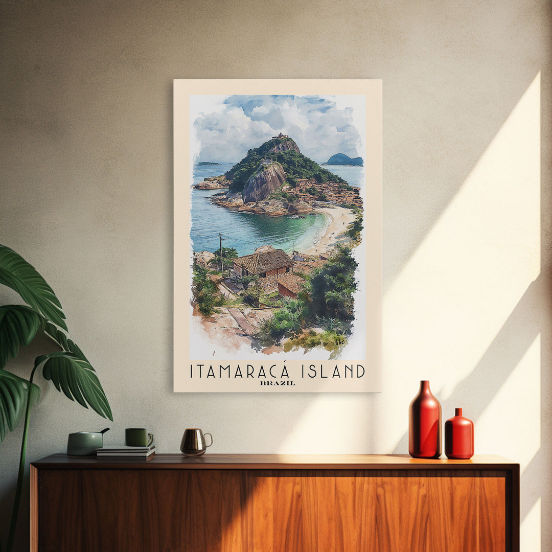 Itamaracá Island, Brazil Watercolor Print, Vacation Gift, Brazil Wall Art, Beach Painting, Beach Decor, Beach Or Lakehouse Art