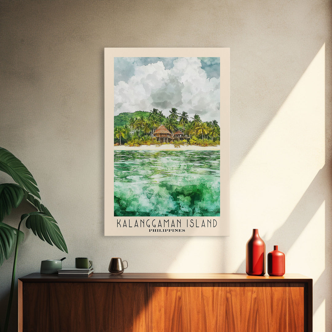 Kalanggaman Island, Philippines Watercolor Print, Vacation Gift, Philippines Wall Art, Vacation Wall Art, Vacatation Memories, Beach Decor, Beach Or Lakehouse Art