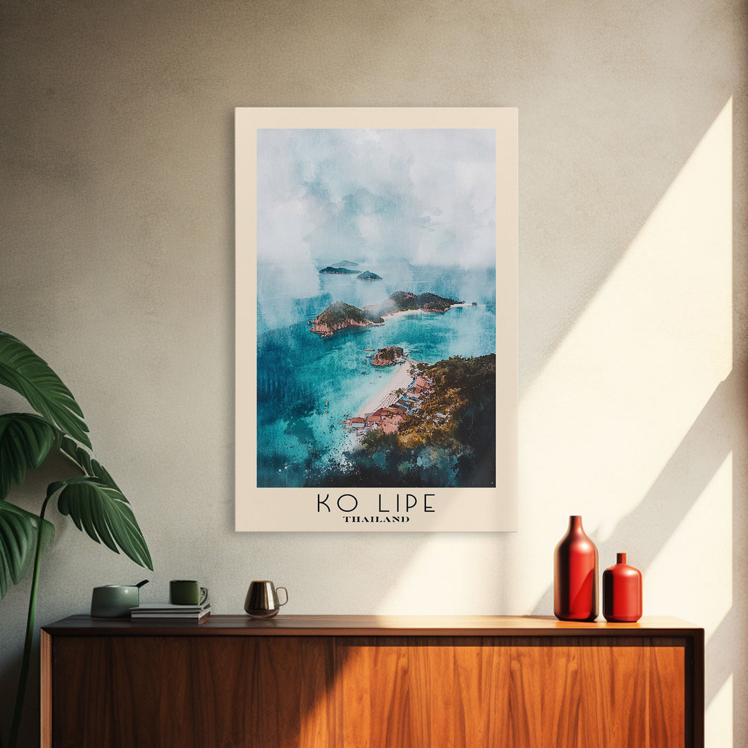 Ko Lipe, Thailand Watercolor Beach Print, Vacation Gift, Thailand Wall Art, Beach Painting, Beach Decor, Beach Painting