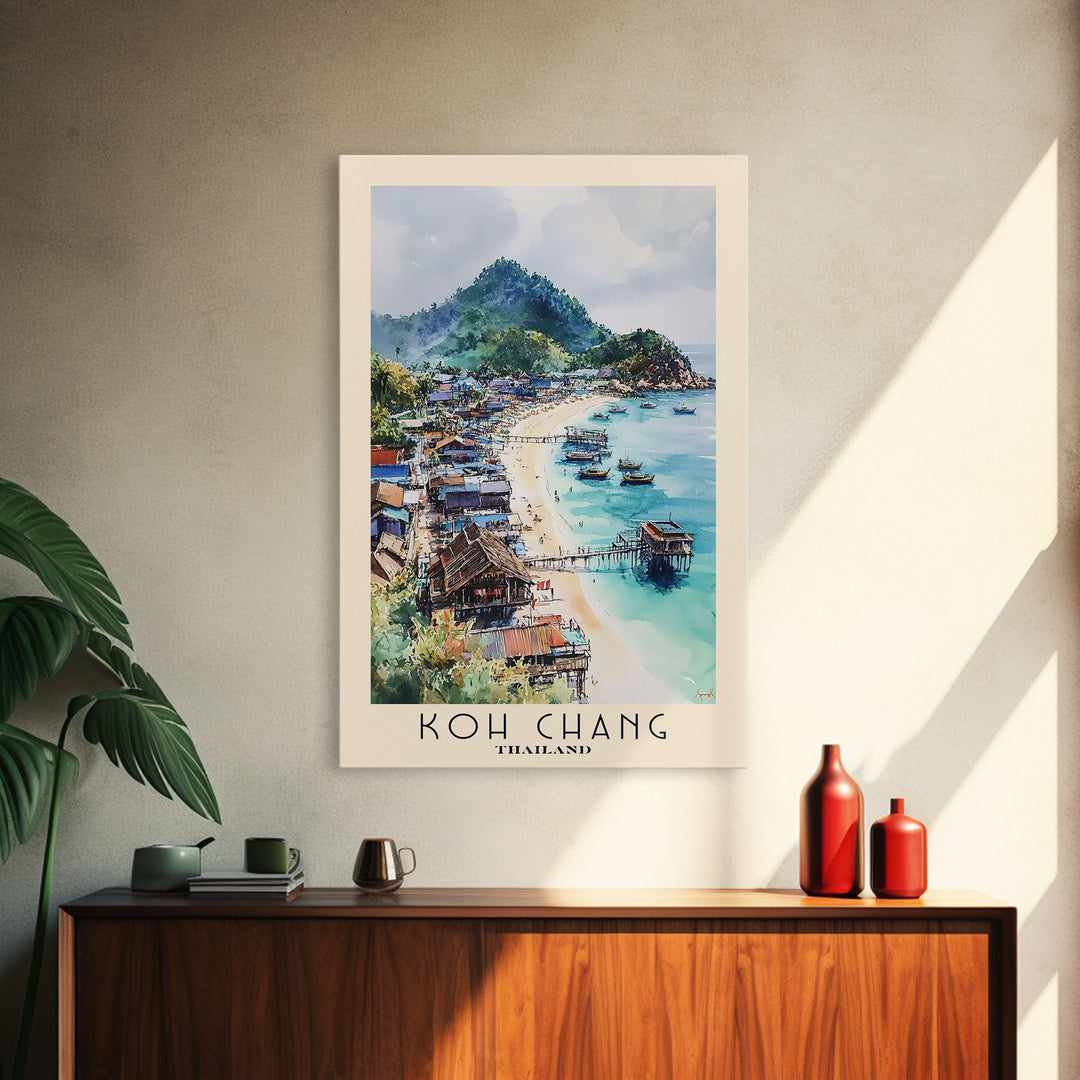 Koh Chang, Thailand Watercolor Print, Vacation Gift, Thailand Wall Art, Vacation Wall Art, Vacatation Memories, Beach Decor, Beach Or Lakehouse Art