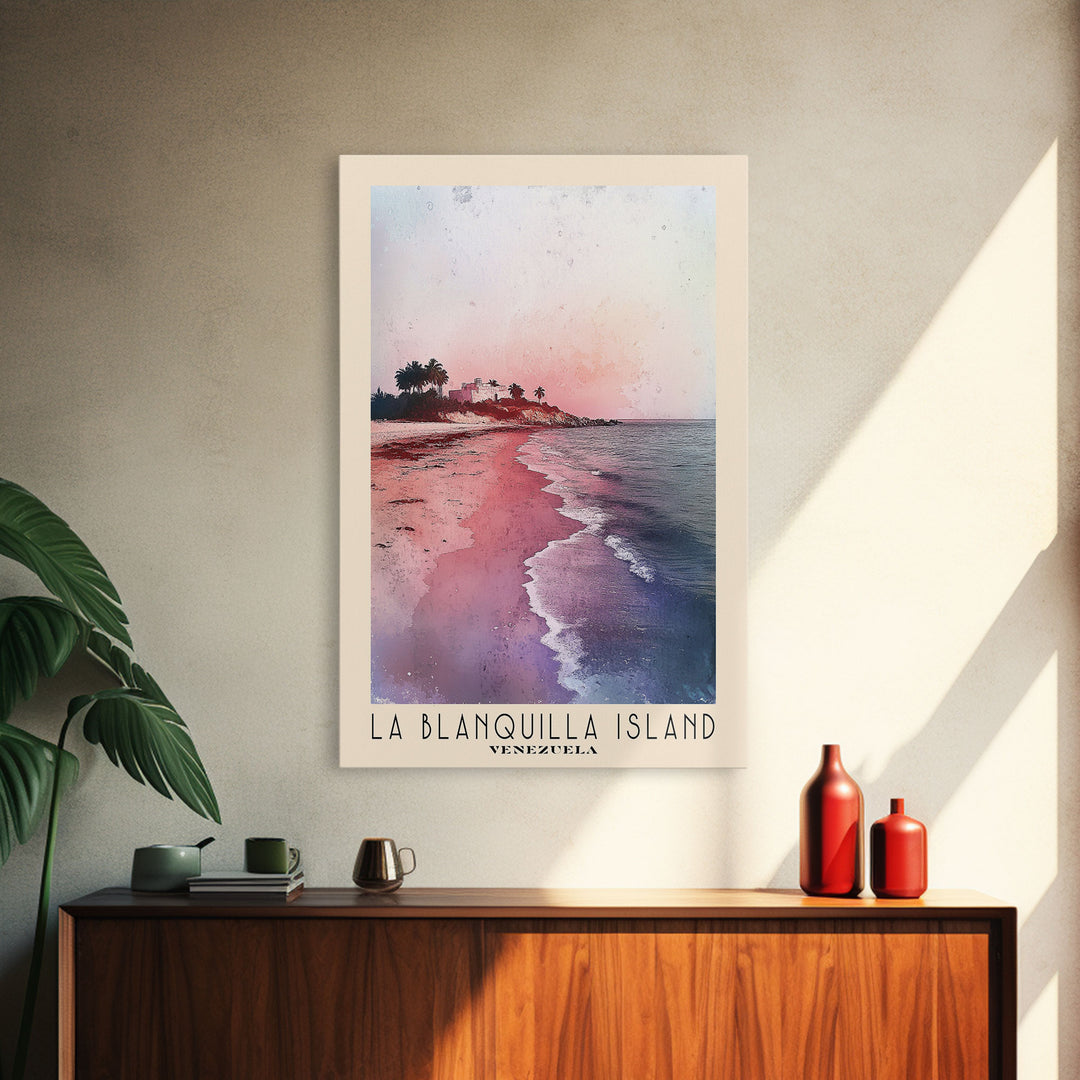 La Blanquilla Island, Venezuela Watercolor Print, Vacation Gift, Venezuela Wall Art, Beach Painting, Beach Decor, Beach Or Lakehouse Art