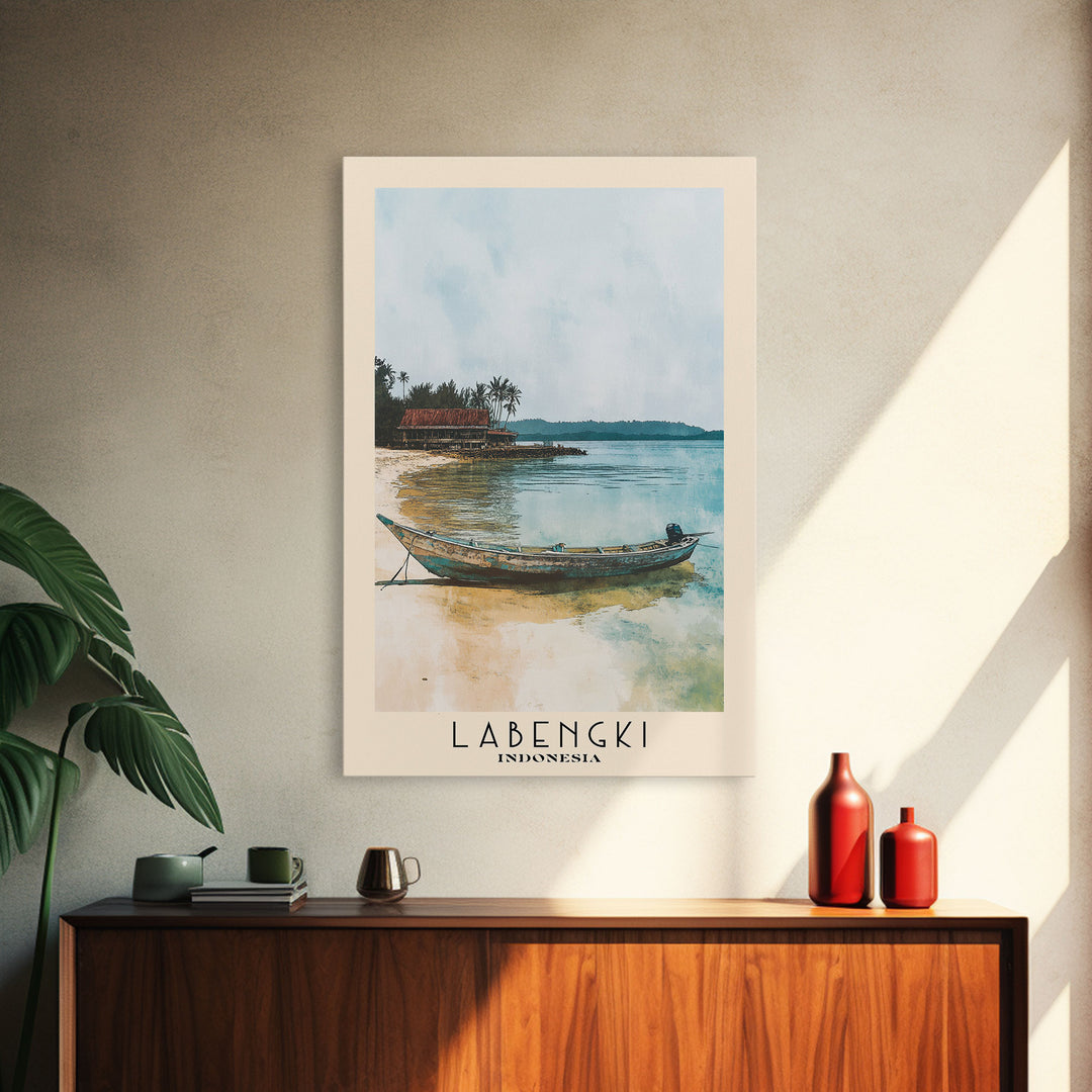 Labengki, Indonesia Watercolor Print, Vacation Gift, Indonesia Wall Art, Vacation Wall Art, Vacatation Memories, Beach Decor, Beach Or Lakehouse Art