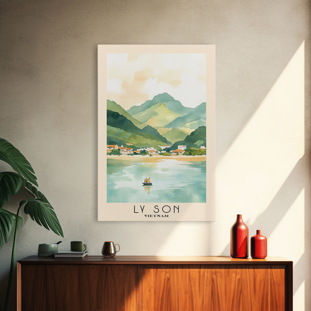 Ly Son, Vietnam Watercolor Print, Vacation Gift, Vietnam Wall Art, Beach Painting, Beach Decor, Beach Or Lakehouse Art