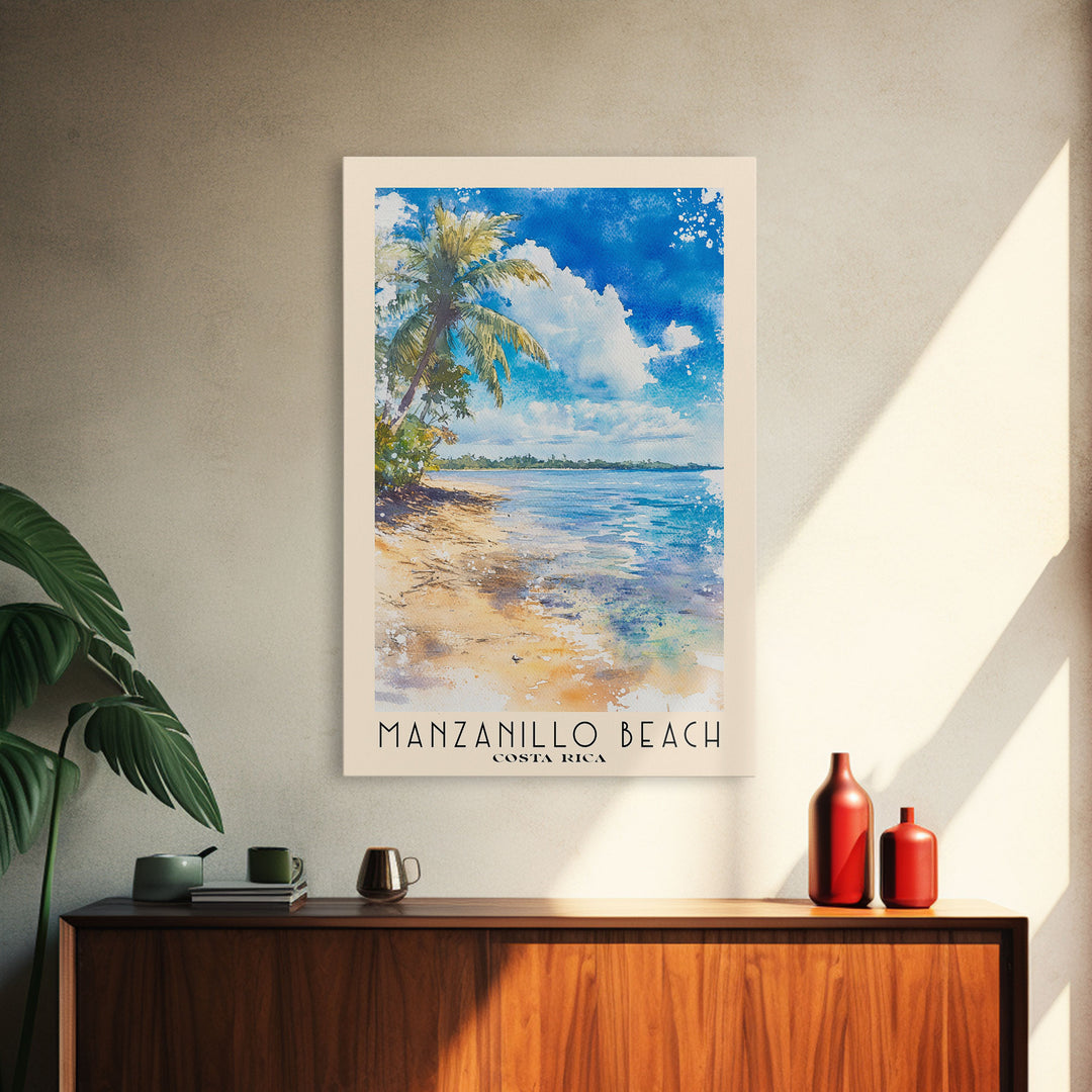 Manzanillo Beach, Costa Rica Watercolor Print, Vacation Gift, Costa Rica Wall Art, Vacation Wall Art, Vacatation Memories, Beach Decor, Beach Or Lakehouse Art